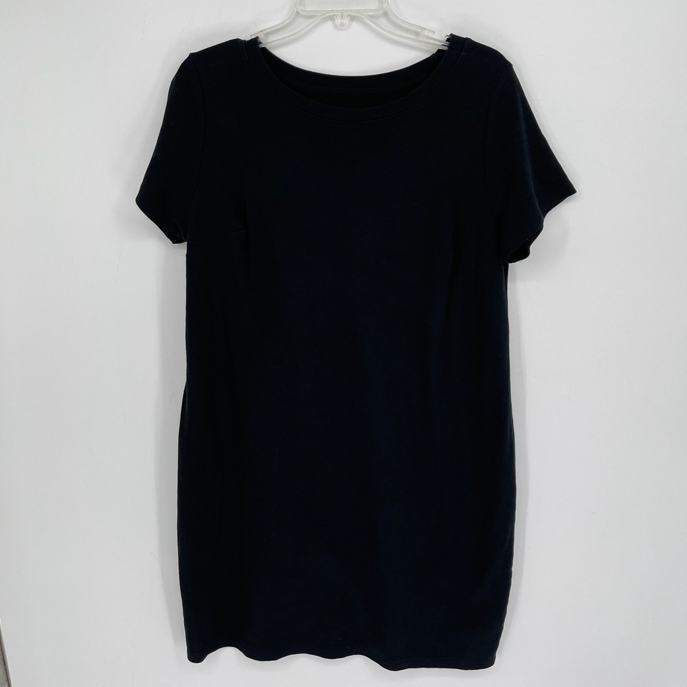 Ava & Viv Women's Black Short Sleeve Cotton Casual LBD‎ T-Shirt Dress Size X